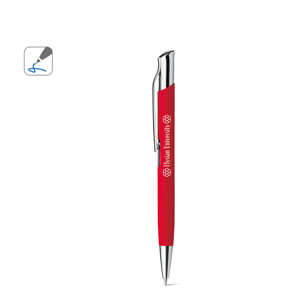OLAF SOFT. Aluminium ball pen with rubber finish