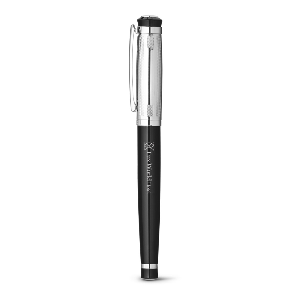 ORLANDO. Metal Rollerball and ballpoint pen set with clip