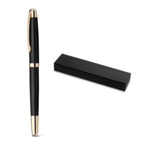 EZEKIEL ROLLER. Metal rollerball with gold trim