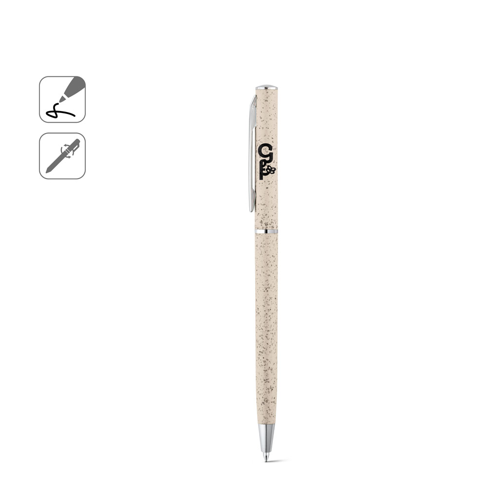DEVIN. Ball pen with wheat straw fibre and ABS with twist mechanism