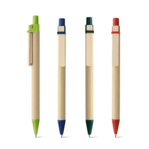 NAIROBI. Kraft paper ball pen with wooden clip