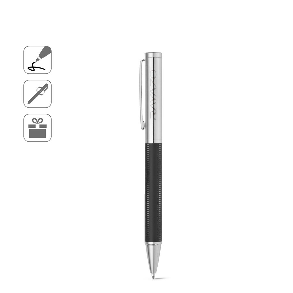 MONTREAL. Metal ball pen with twist mechanism and clip