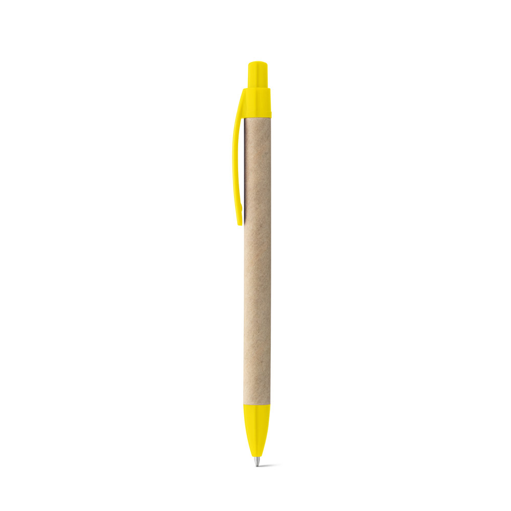 REMI. Ballpoint pen made from 100% recycled paper with clip