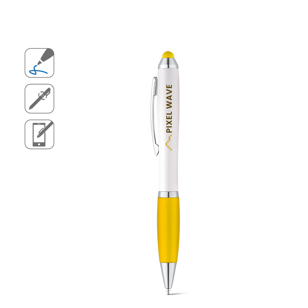 SANS. Ball pen with twist mechanism and metal clip