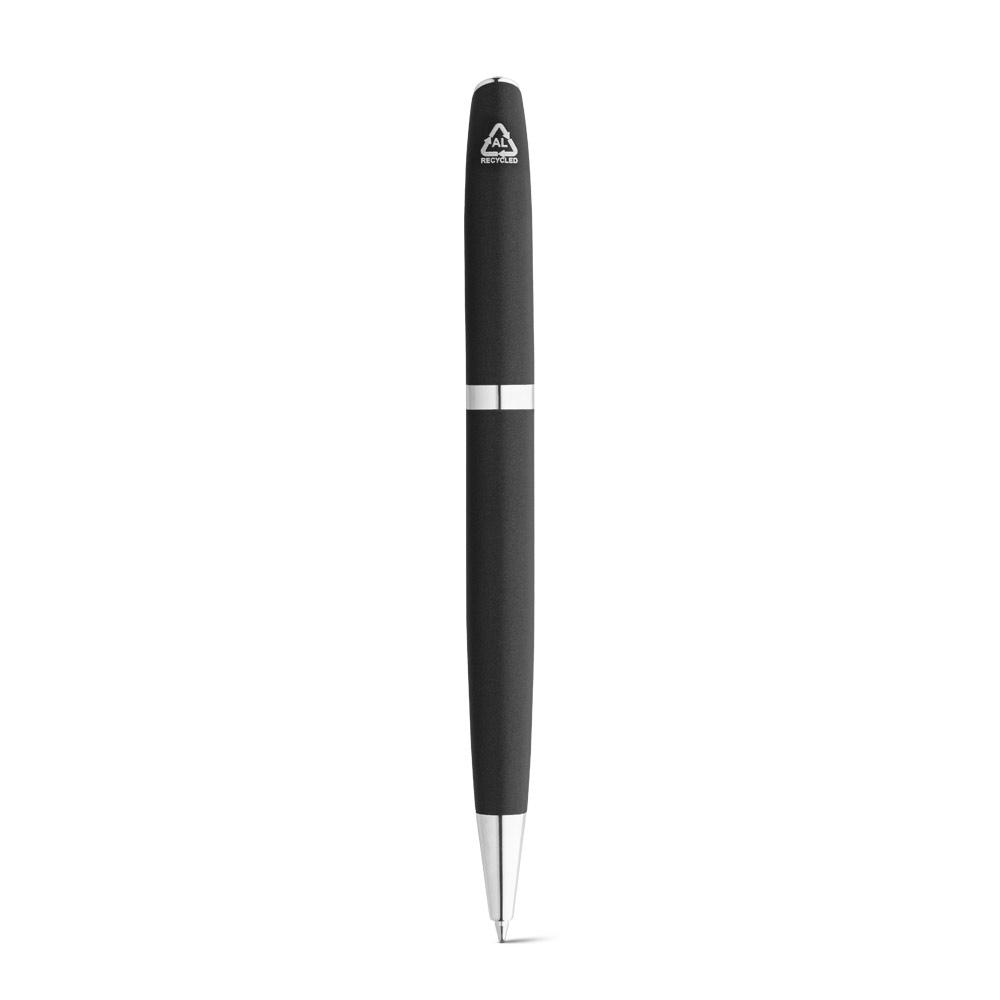 RE-LANDO-SET. Roller and ball pen set with recycled aluminium (100% rAL) body