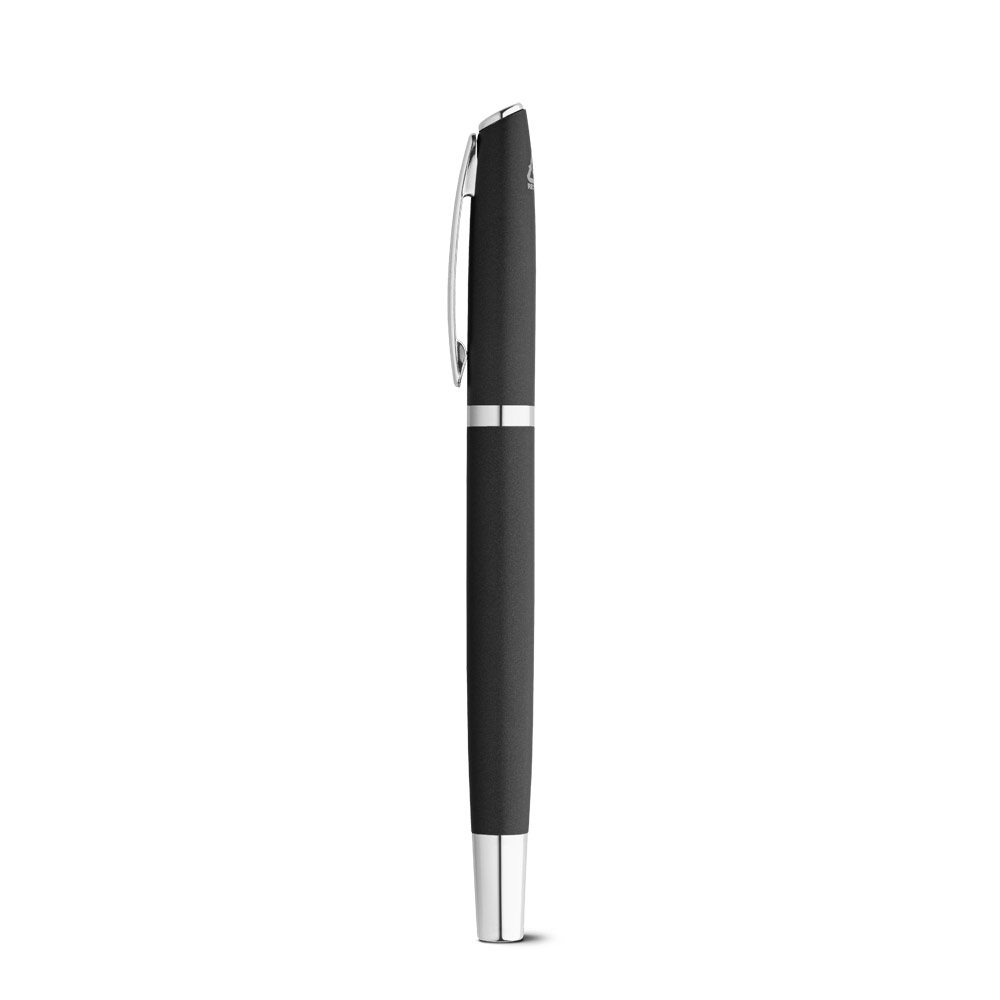 RE-LANDO-SET. Roller and ball pen set with recycled aluminium (100% rAL) body