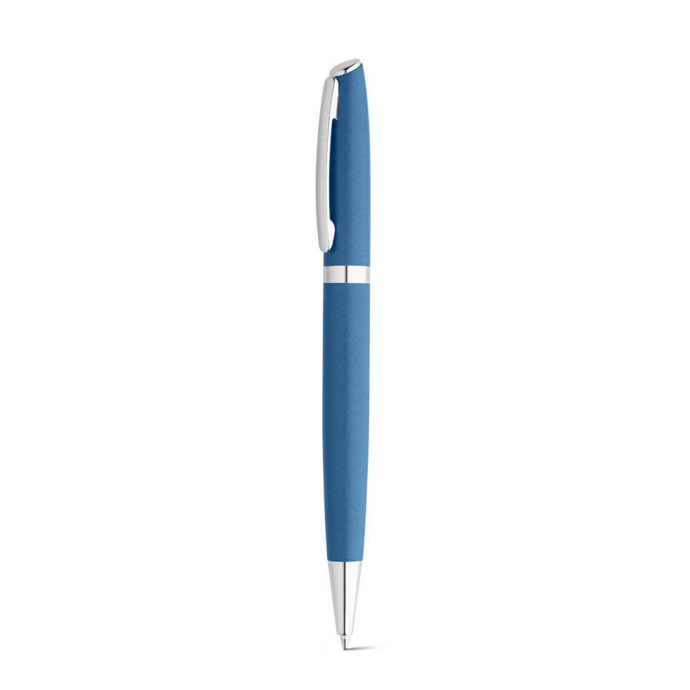 RE-LANDO-SET. Roller and ball pen set with recycled aluminium (100% rAL) body