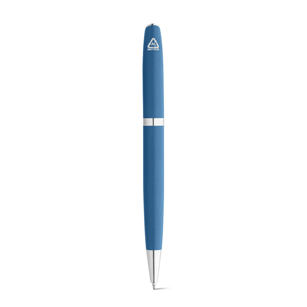 RE-LANDO-SET. Roller and ball pen set with recycled aluminium (100% rAL) body