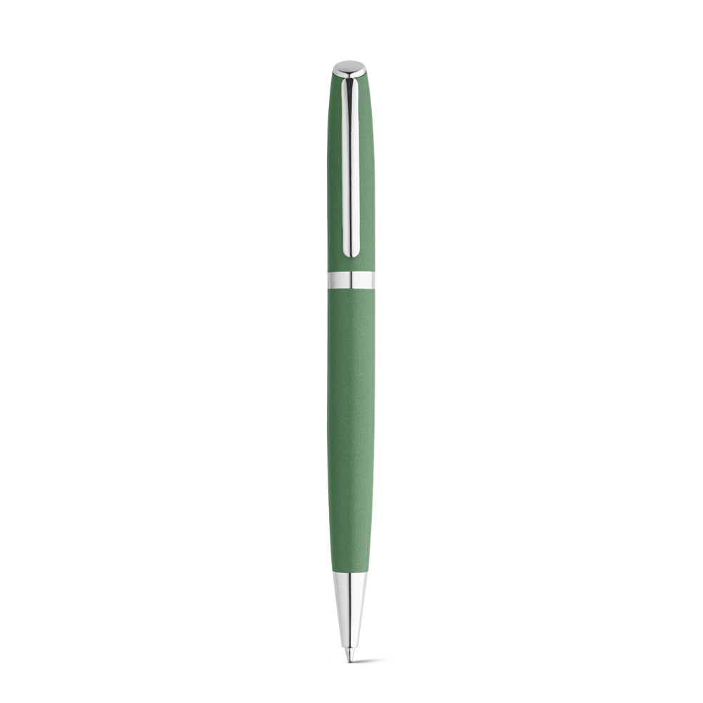 RE-LANDO-SET. Roller and ball pen set with recycled aluminium (100% rAL) body