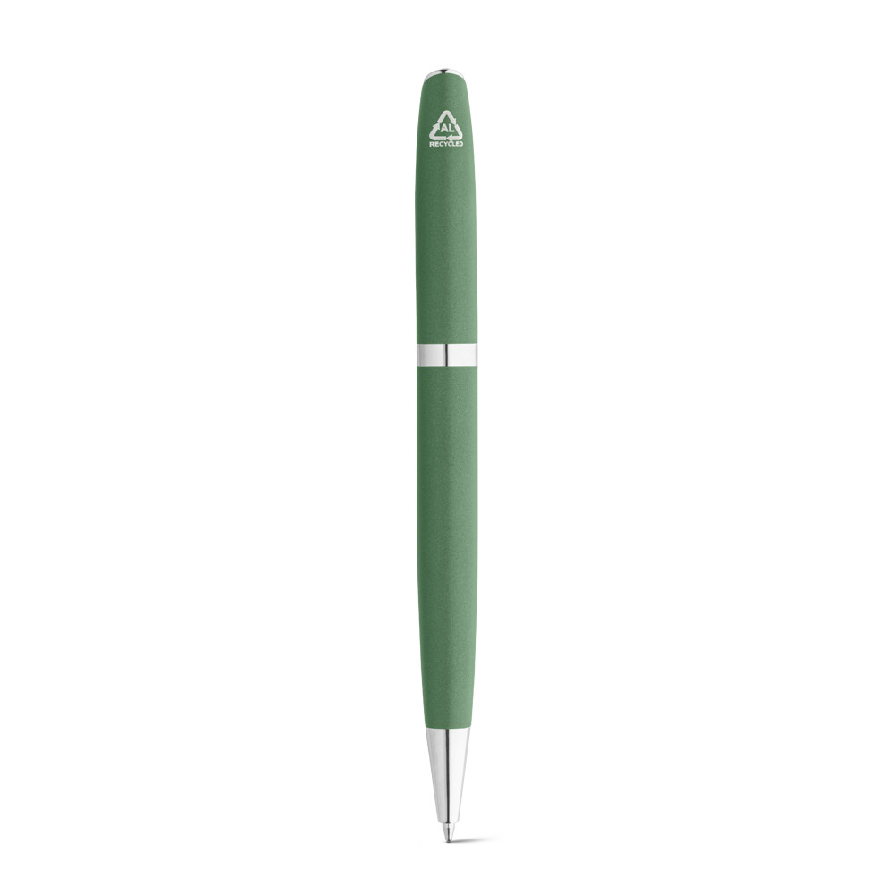 RE-LANDO-SET. Roller and ball pen set with recycled aluminium (100% rAL) body