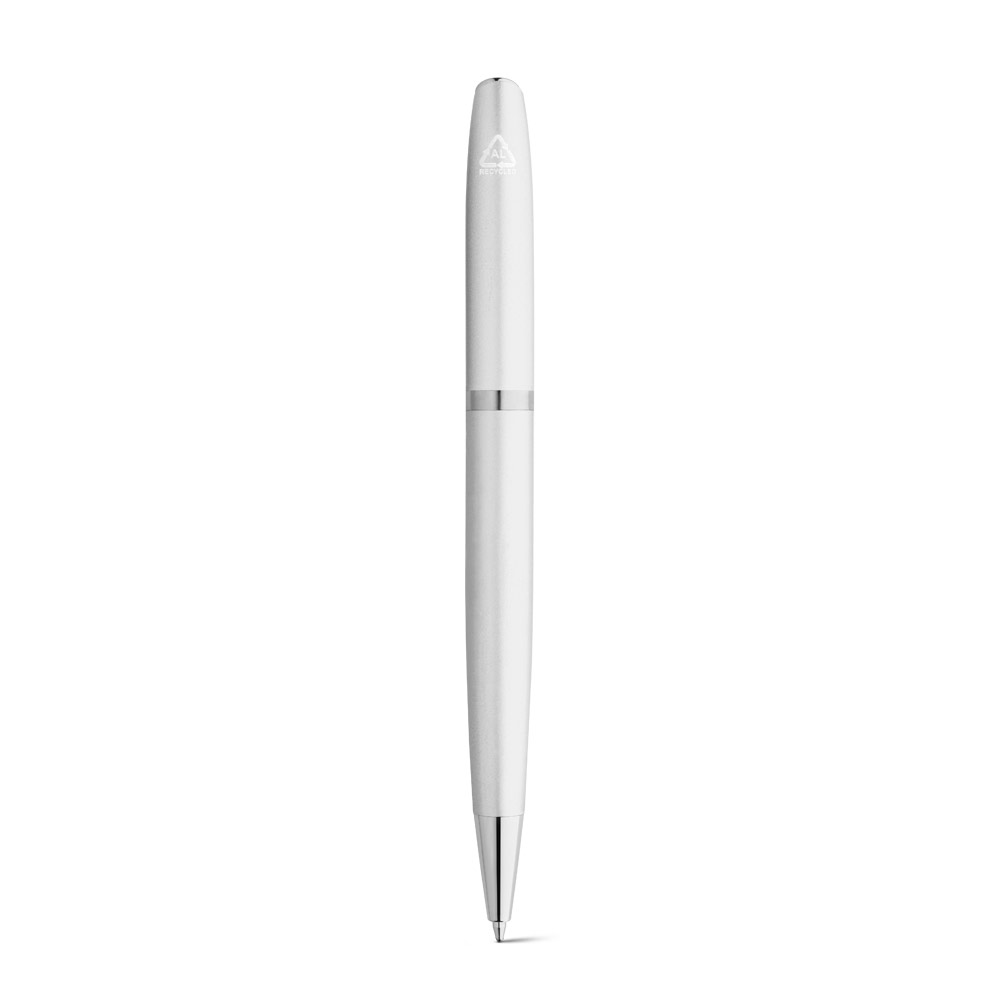 RE-LANDO-SET. Roller and ball pen set with recycled aluminium (100% rAL) body