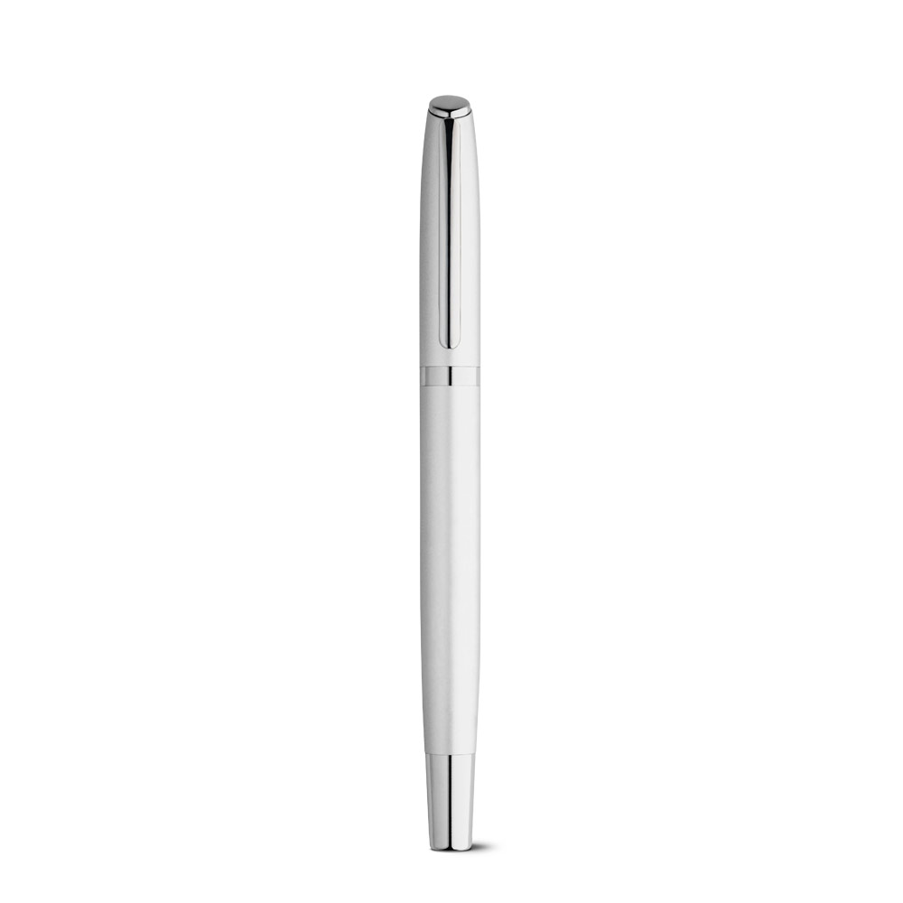 RE-LANDO-SET. Roller and ball pen set with recycled aluminium (100% rAL) body