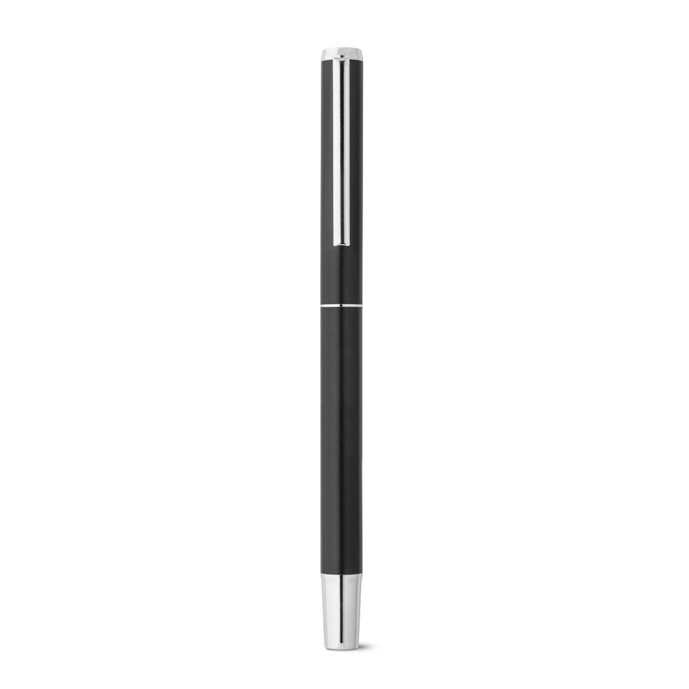 LEAH. Roller and ballpoint pen set in aluminium 94% rAL) with clip