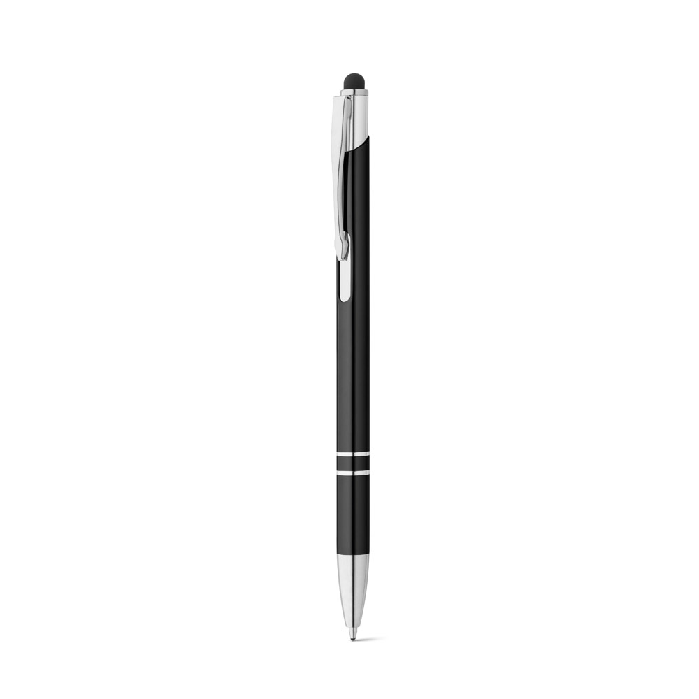 GALBA. Aluminium ball pen with touch tip and clip