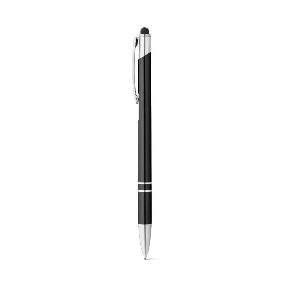 GALBA. Aluminium ball pen with touch tip and clip