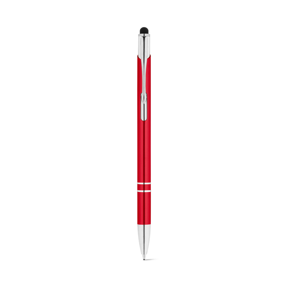 GALBA. Aluminium ball pen with touch tip and clip