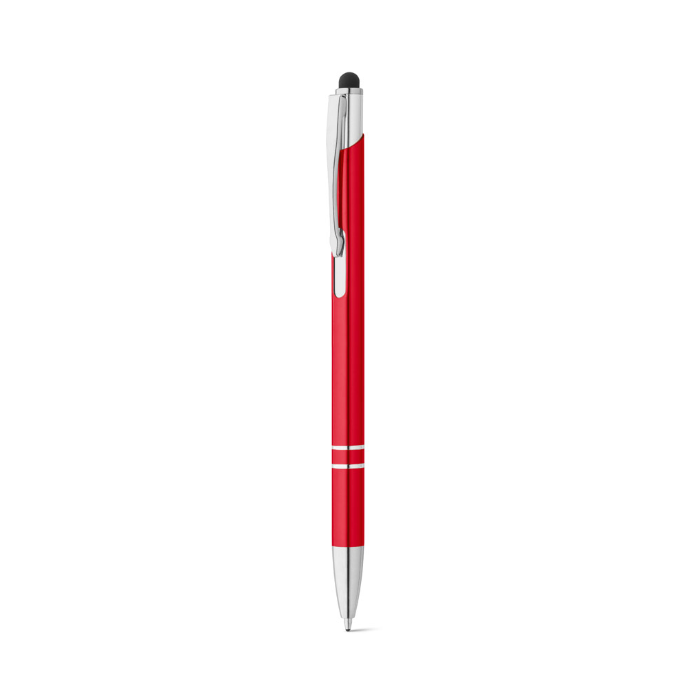GALBA. Aluminium ball pen with touch tip and clip