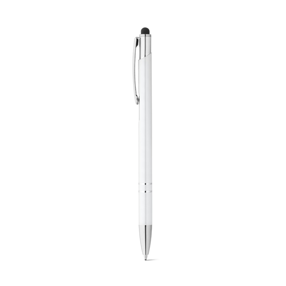 GALBA. Aluminium ball pen with touch tip and clip