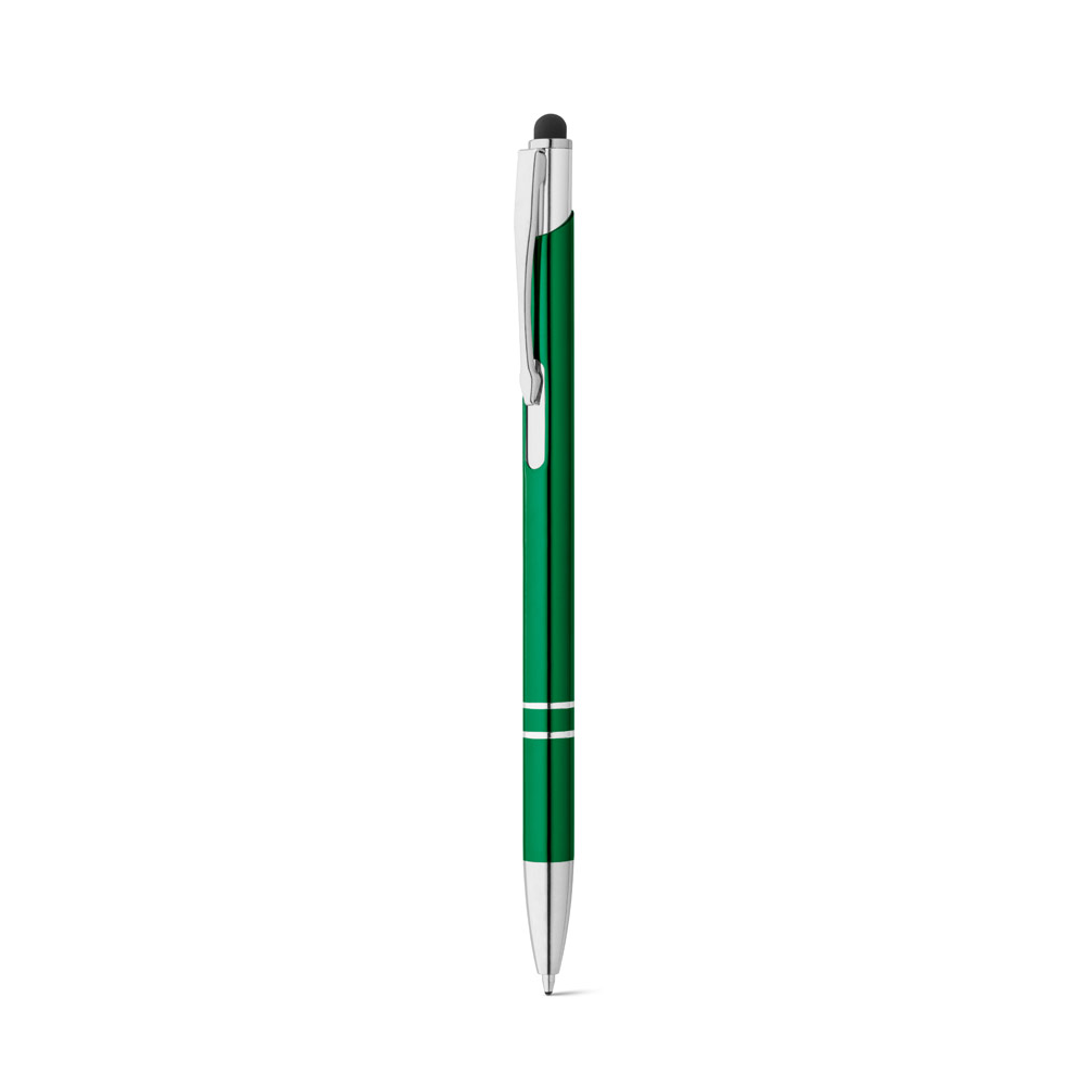 GALBA. Aluminium ball pen with touch tip and clip