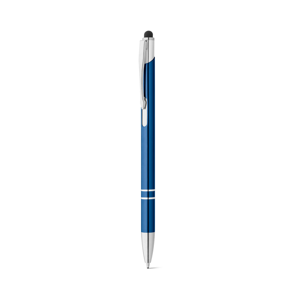 GALBA. Aluminium ball pen with touch tip and clip
