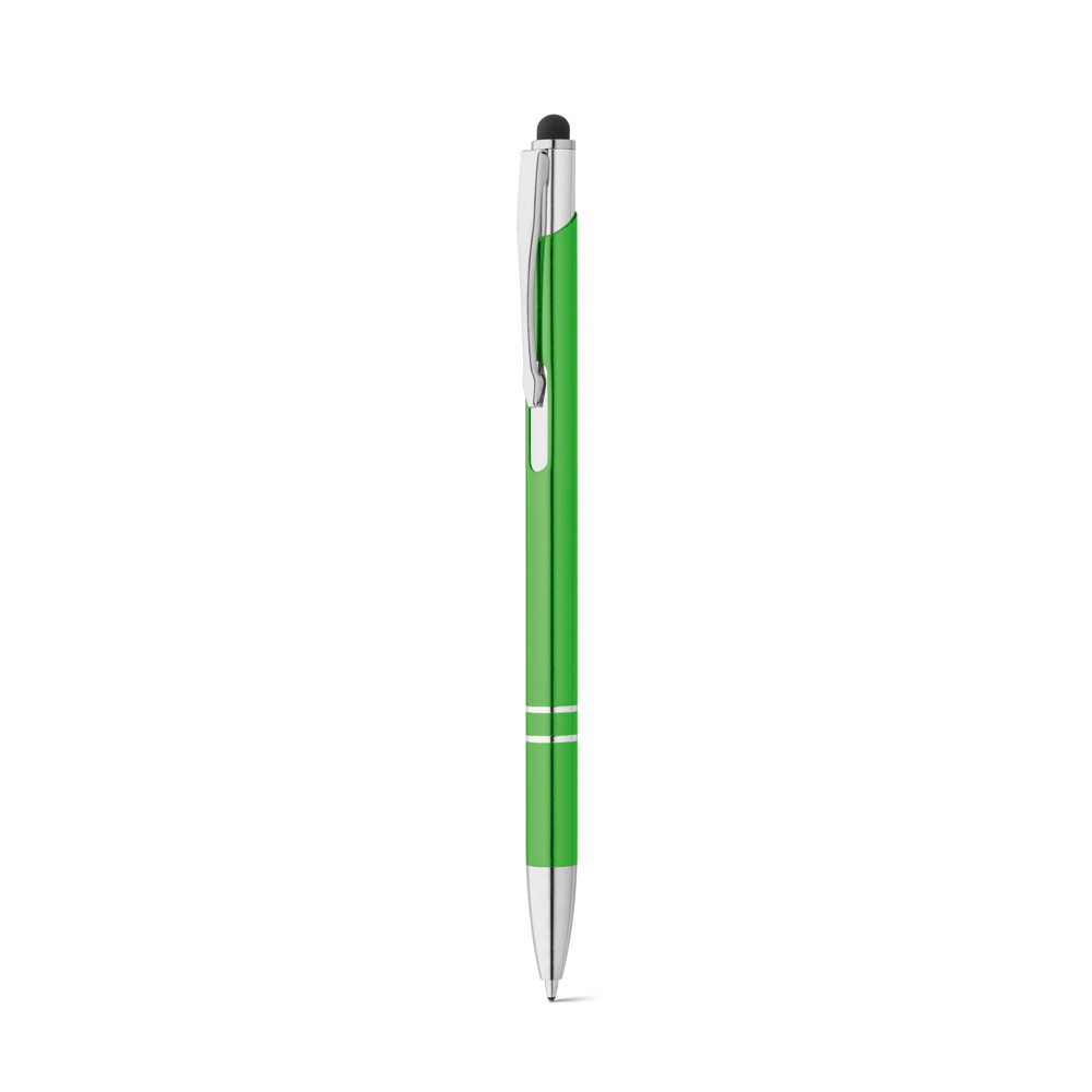 GALBA. Aluminium ball pen with touch tip and clip