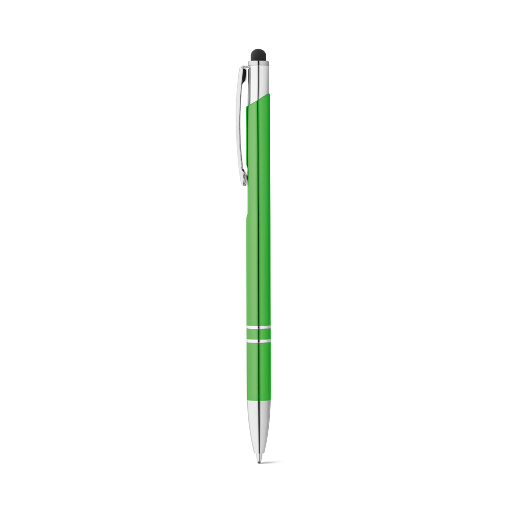 GALBA. Aluminium ball pen with touch tip and clip