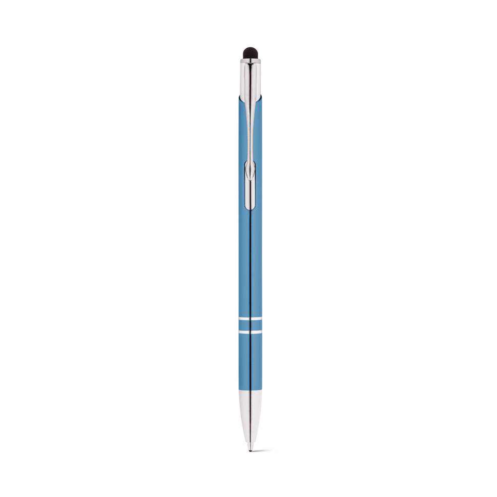 GALBA. Aluminium ball pen with touch tip and clip