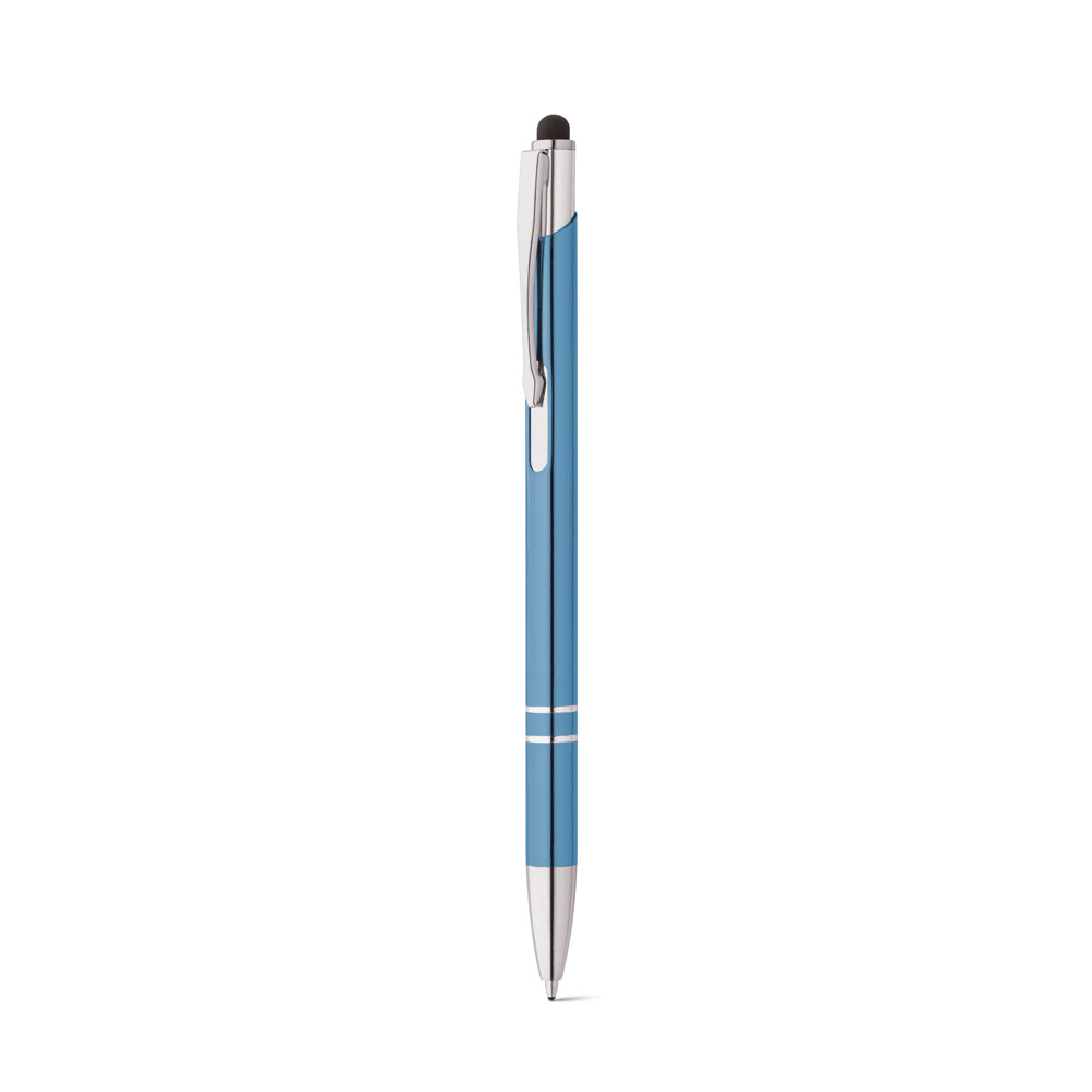 GALBA. Aluminium ball pen with touch tip and clip