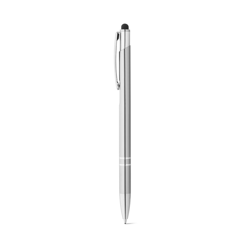 GALBA. Aluminium ball pen with touch tip and clip
