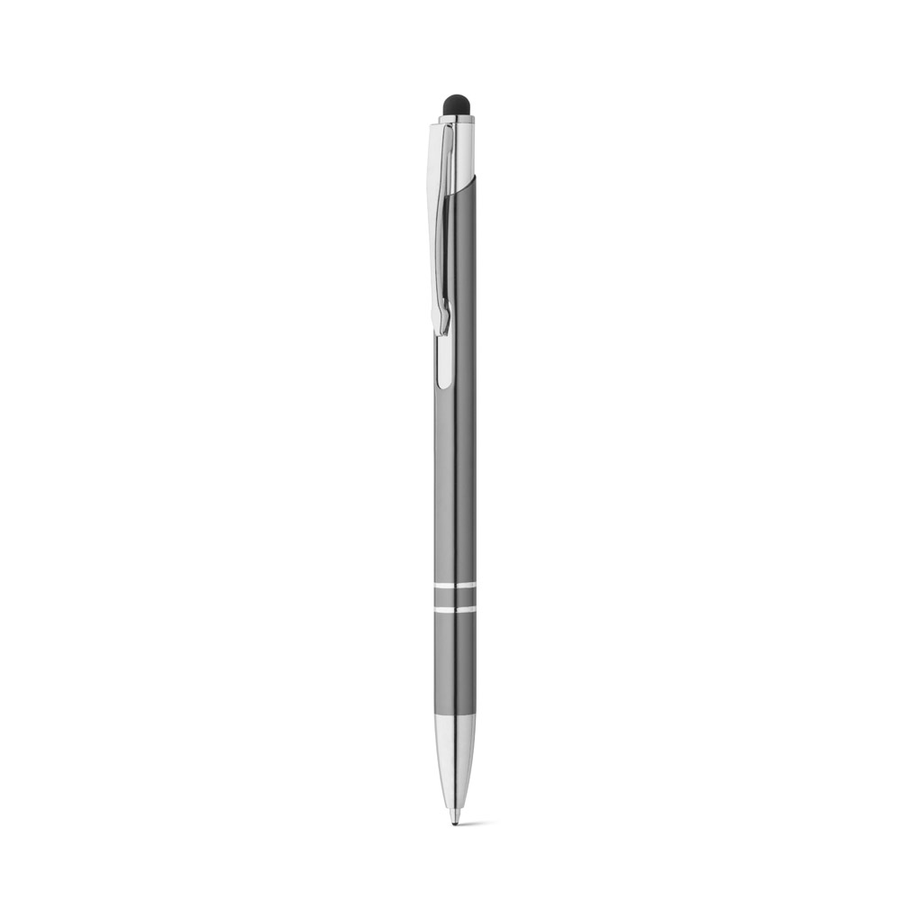 GALBA. Aluminium ball pen with touch tip and clip