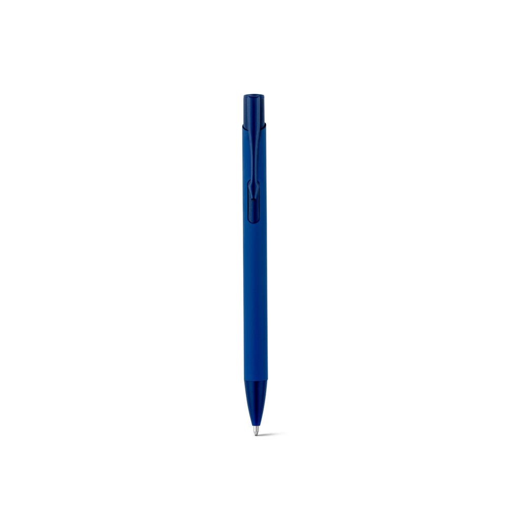 CLINT. Recycled aluminium (100% rAL) ballpoint pen with rubber finish