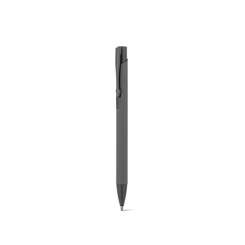 CLINT. Recycled aluminium (100% rAL) ballpoint pen with rubber finish
