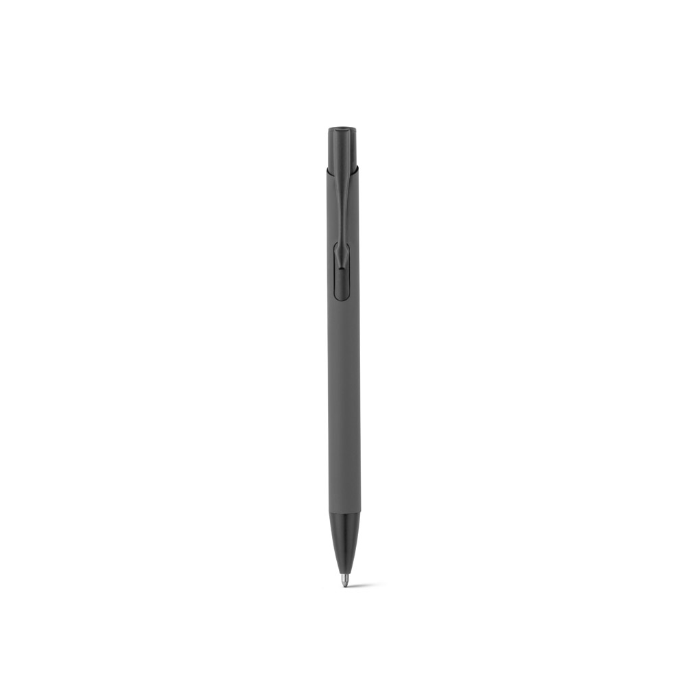 CLINT. Recycled aluminium (100% rAL) ballpoint pen with rubber finish