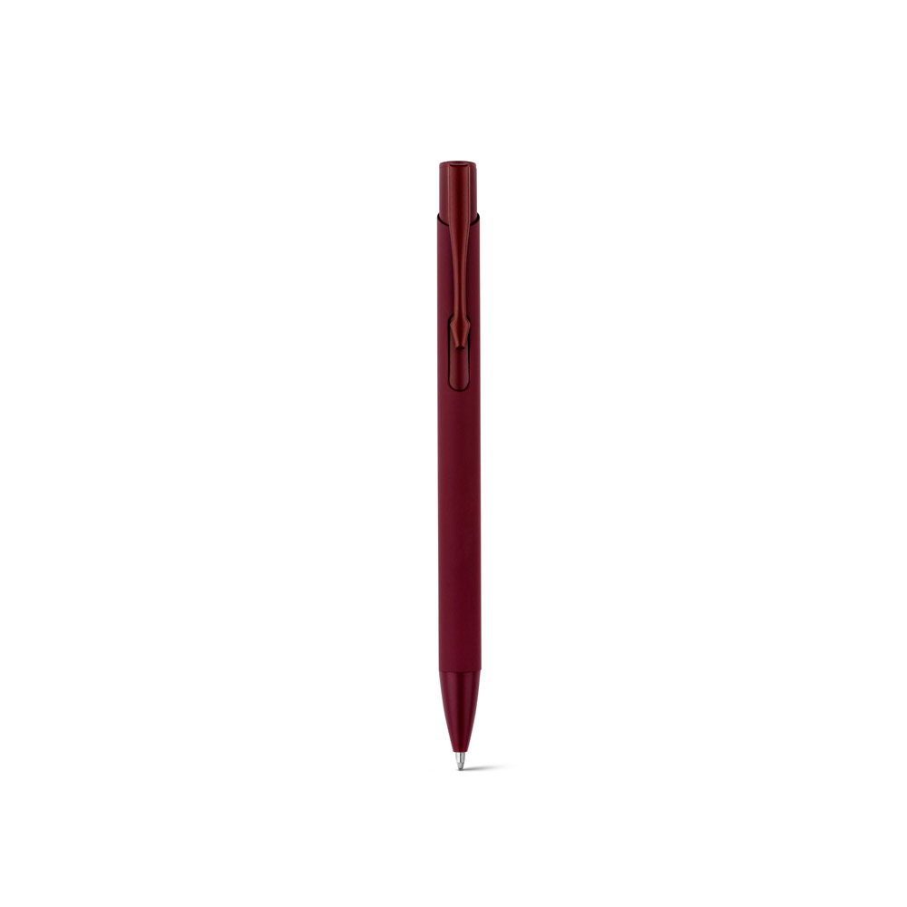 CLINT. Recycled aluminium (100% rAL) ballpoint pen with rubber finish