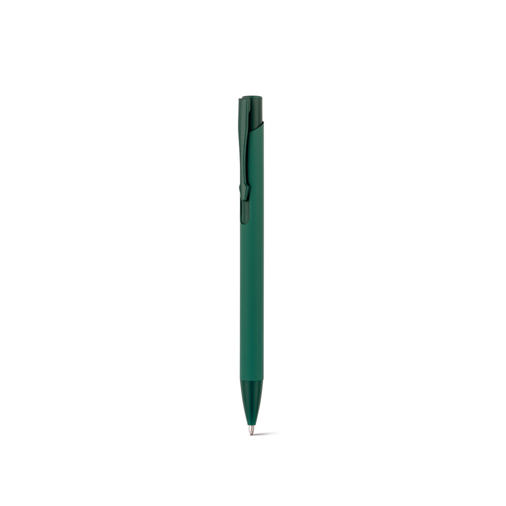 CLINT. Recycled aluminium (100% rAL) ballpoint pen with rubber finish