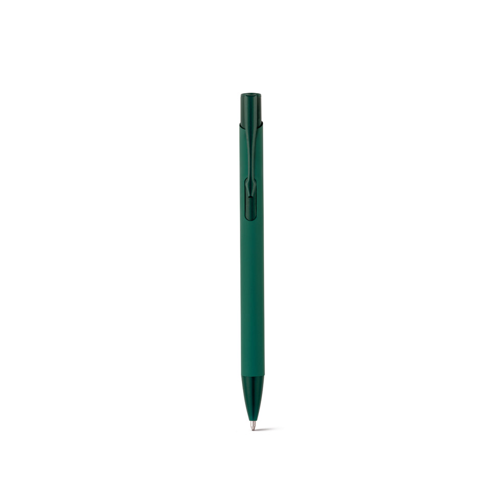 CLINT. Recycled aluminium (100% rAL) ballpoint pen with rubber finish
