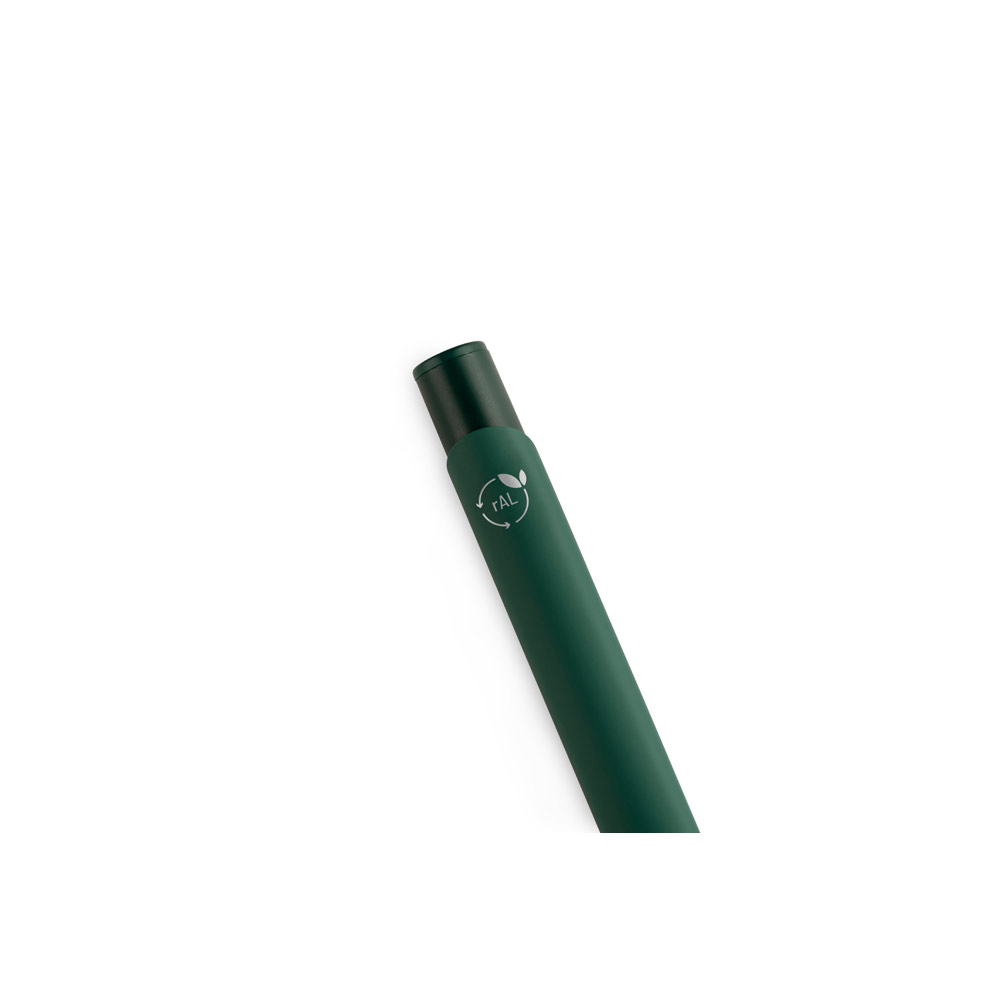 CLINT. Recycled aluminium (100% rAL) ballpoint pen with rubber finish