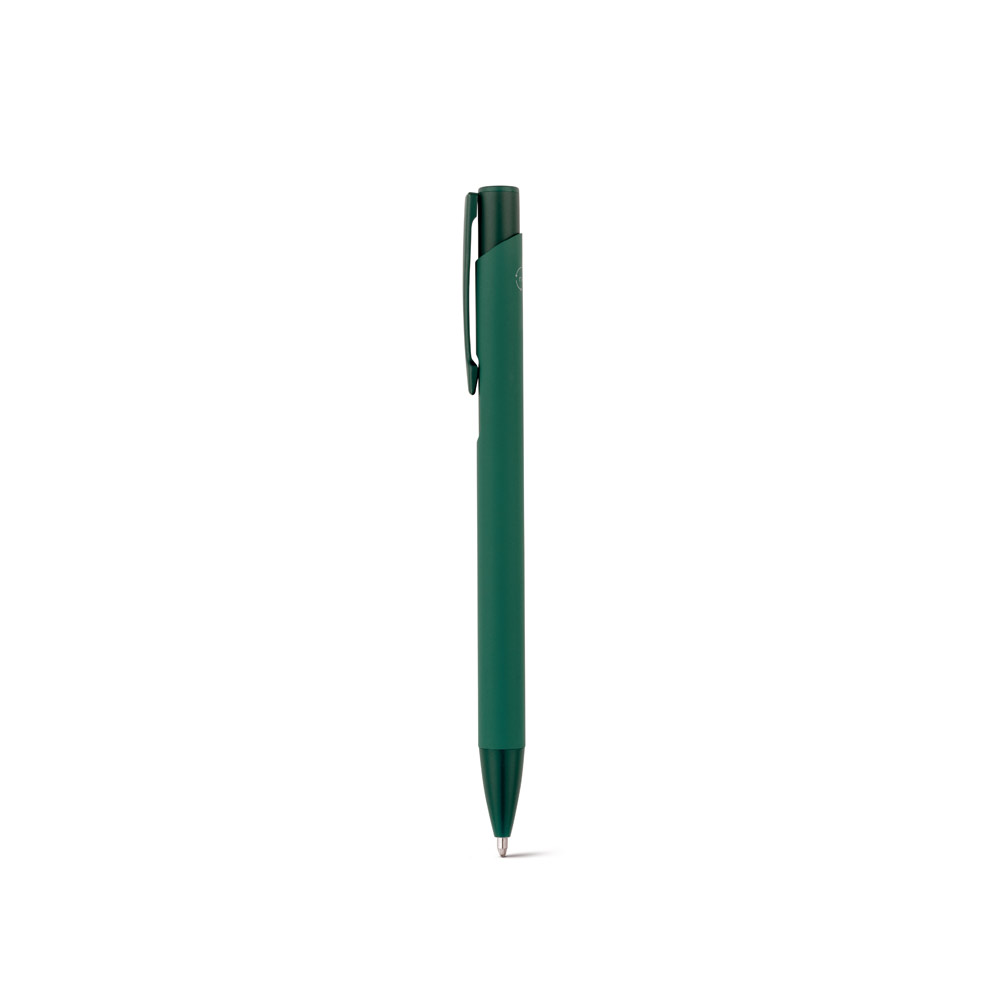 CLINT. Recycled aluminium (100% rAL) ballpoint pen with rubber finish