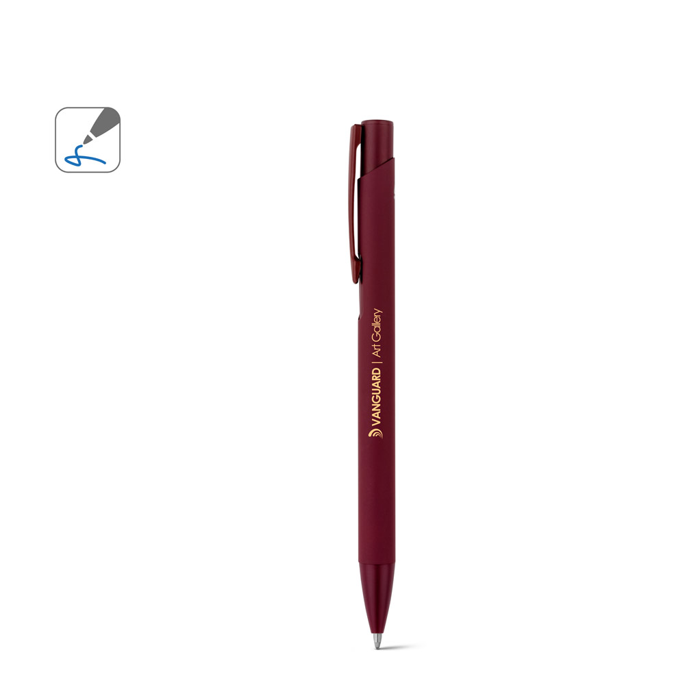 CLINT. Recycled aluminium (100% rAL) ballpoint pen with rubber finish