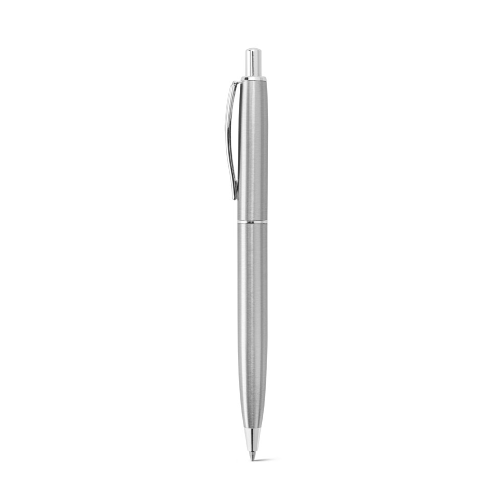 DOOLI. Stainless steel ballpoint pen (53% recycled), with shiny body