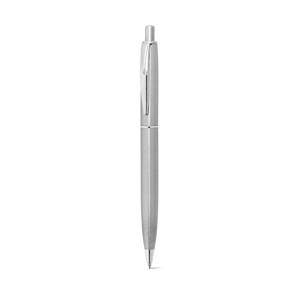 DOOLI. Stainless steel ballpoint pen (53% recycled), with shiny body