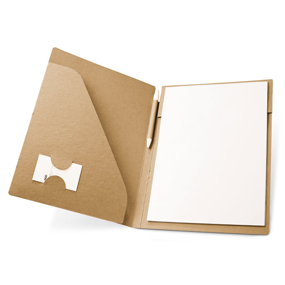 POE. A4 document folder made from 100% recycled paper (450 g/m²)
