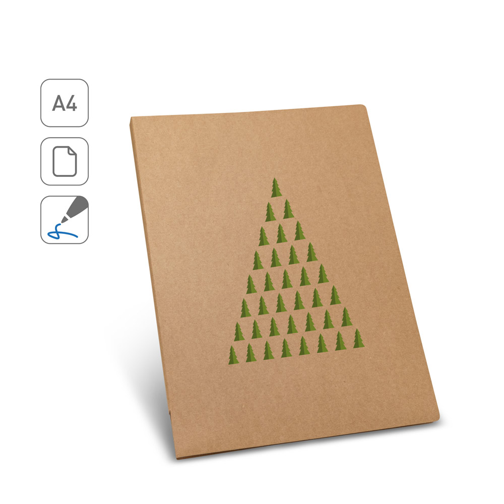 POE. A4 document folder made from 100% recycled paper (450 g/m²)