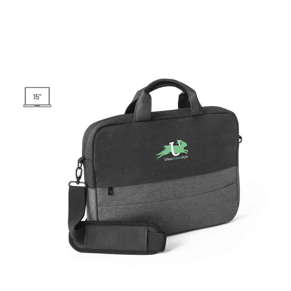 GENOA. Padded laptop bag in 600D high-density recycled polyester 15"