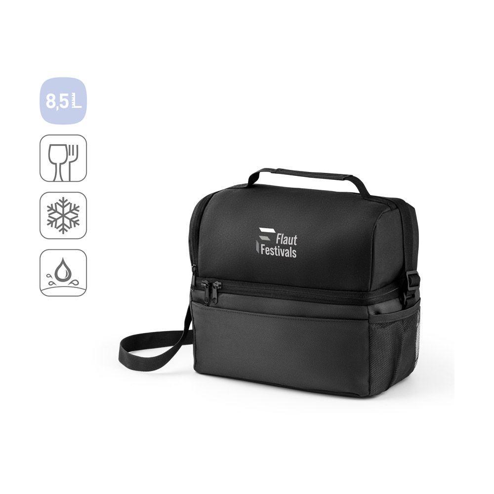 ZIPPERS COOLER. 8'5L Cooler bag in 300D and 840D Jacquard