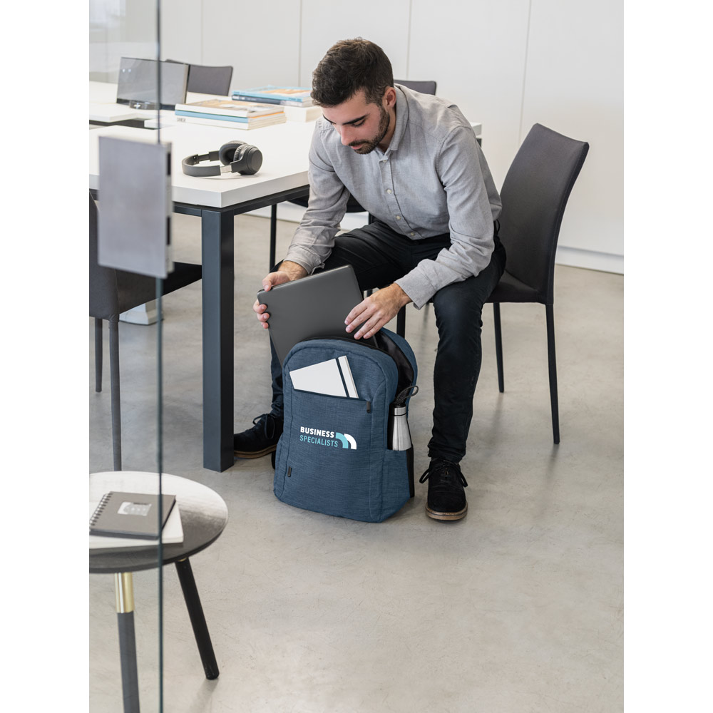 BUSINESS. 300D recycled polyester laptop backpack