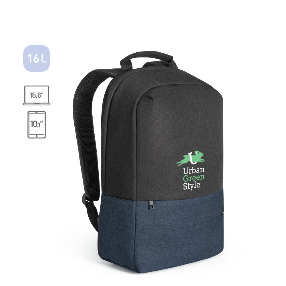 GENOA BPACK. Anti-theft backpack in 600D high-density recycled polyester