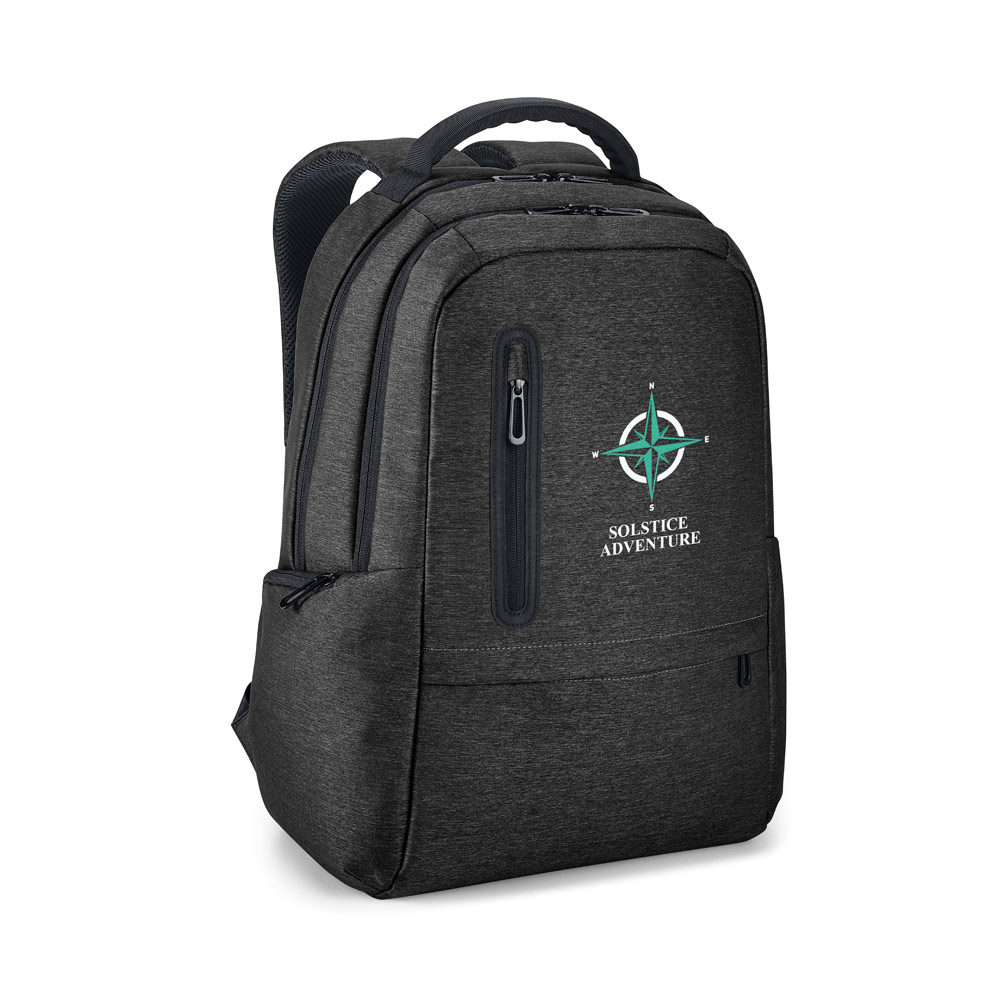 RE-BOSTON. Water-resistant 2Tone recycled nylon laptop backpack with 210D compartment