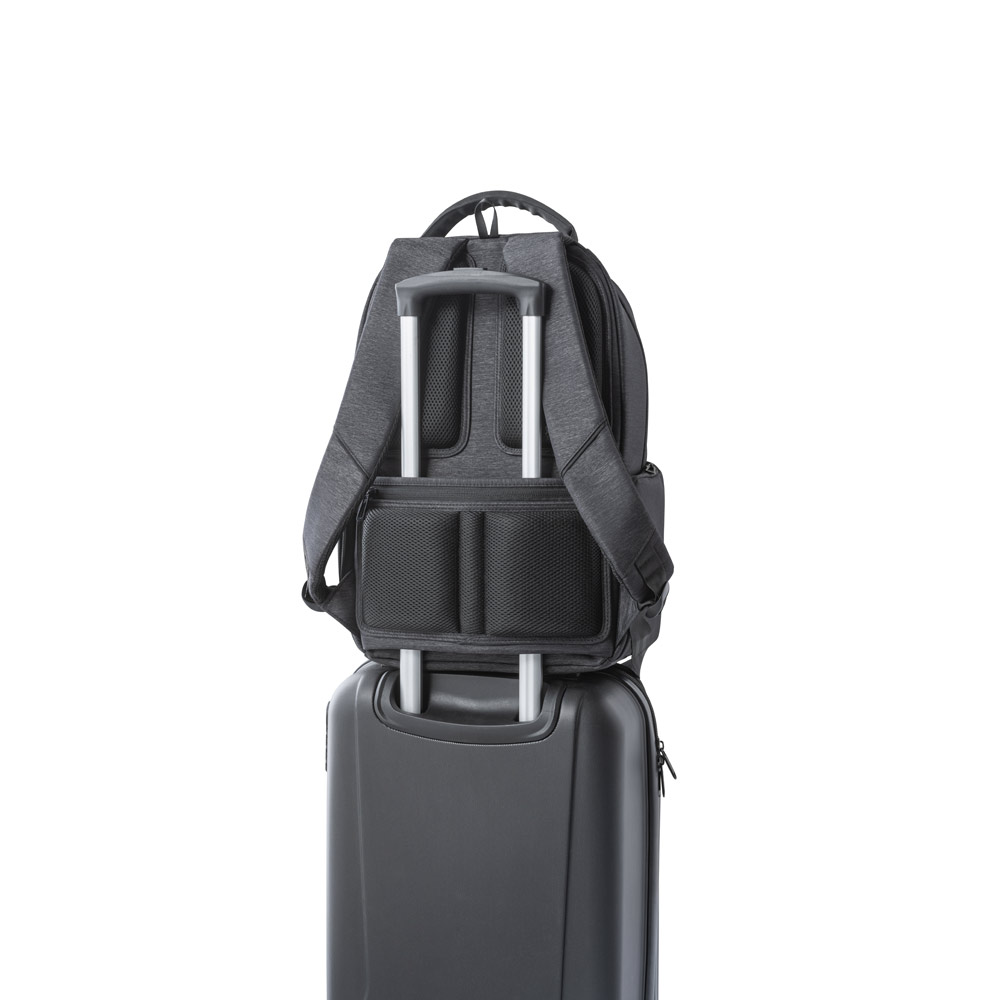 RE-BOSTON. Water-resistant 2Tone recycled nylon laptop backpack with 210D compartment