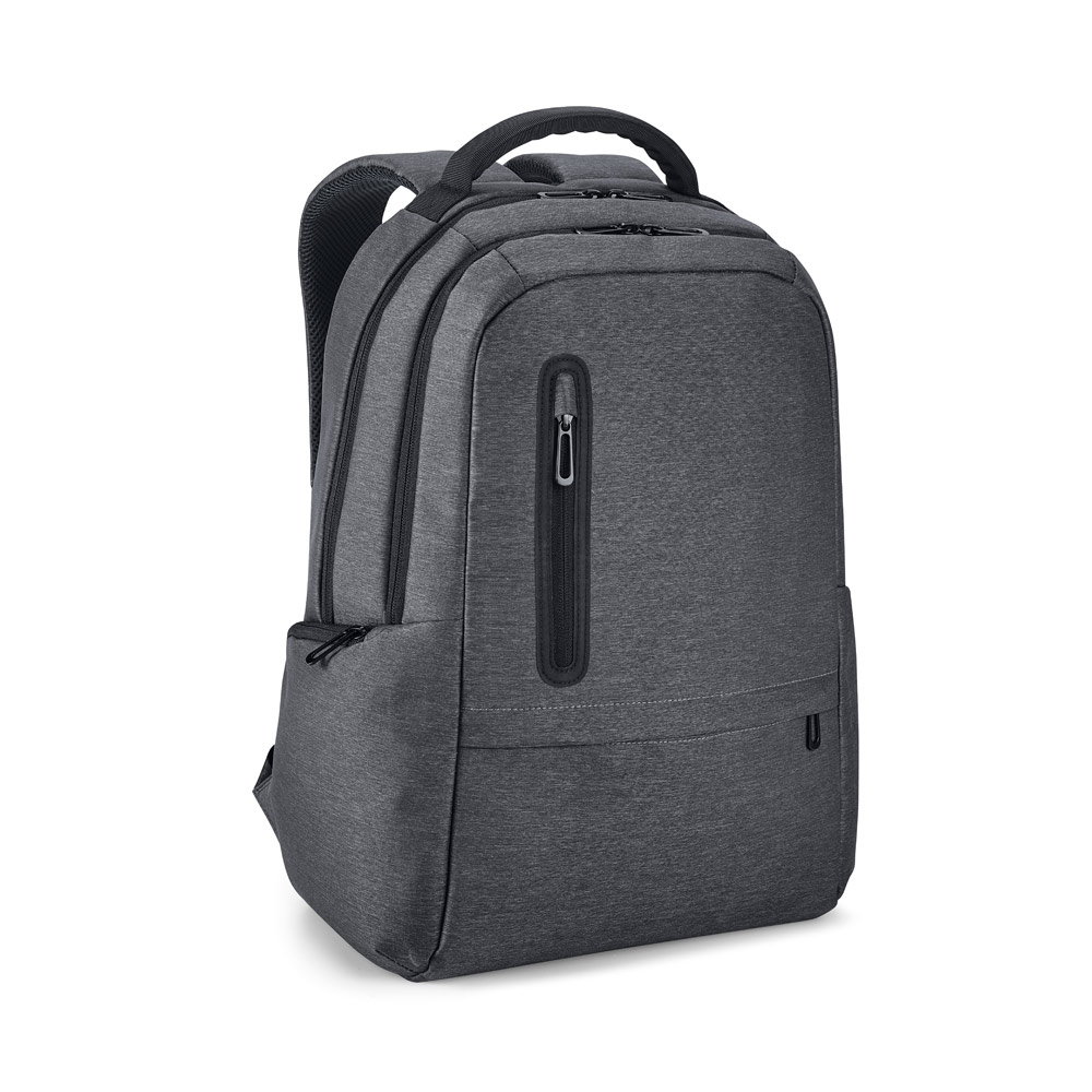 RE-BOSTON. Water-resistant 2Tone recycled nylon laptop backpack with 210D compartment